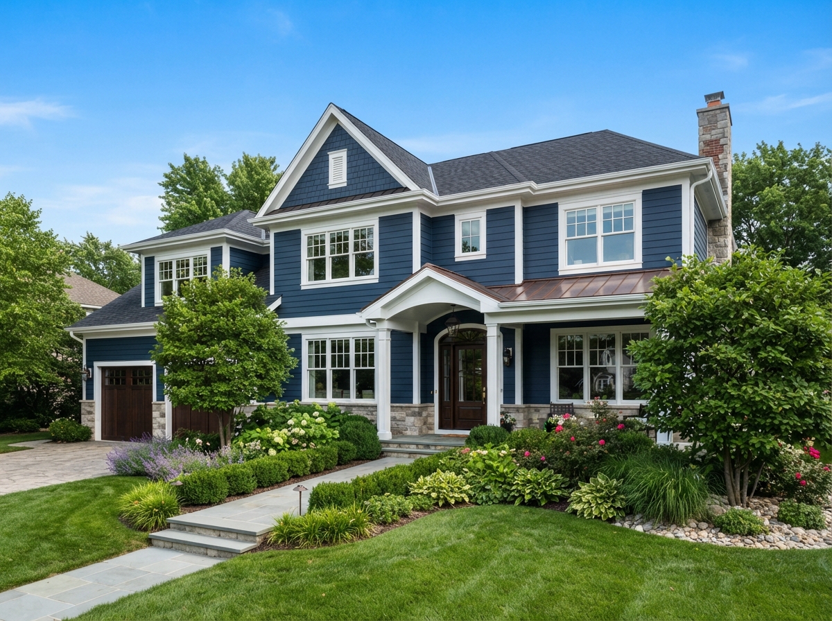 Exterior house painting service on a Simi Valley home